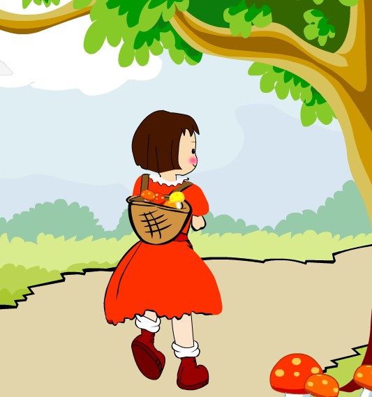 生产队里养了一群小鸭子_小鸭子_采蘑菇的小姑娘
