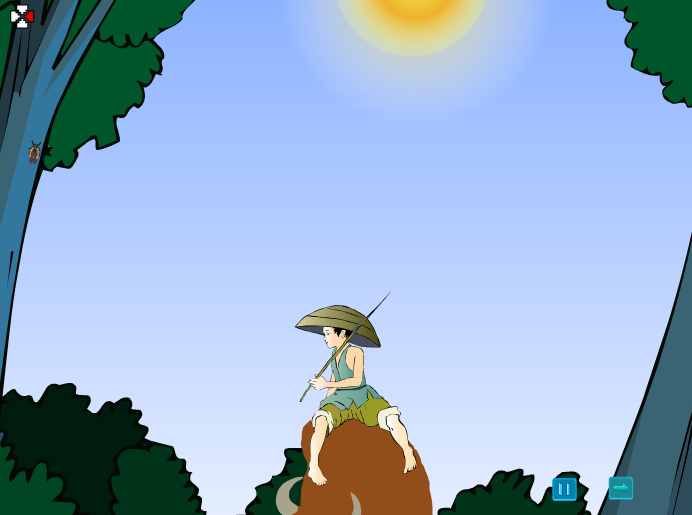 把古诗「所见」展开想象,写成一个故事。小学