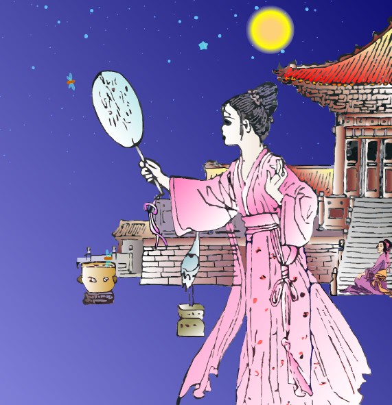 秋夕的配画图片展示